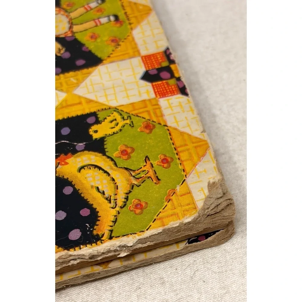 Rare Vtg Patchwork Quilt of Favorite Tales Children's Story Book 1946 Hardcover